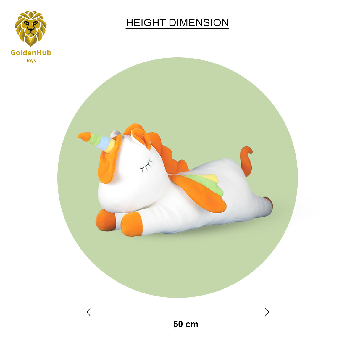 Goldenhub Toys Sleeping Unicorn 50 CM