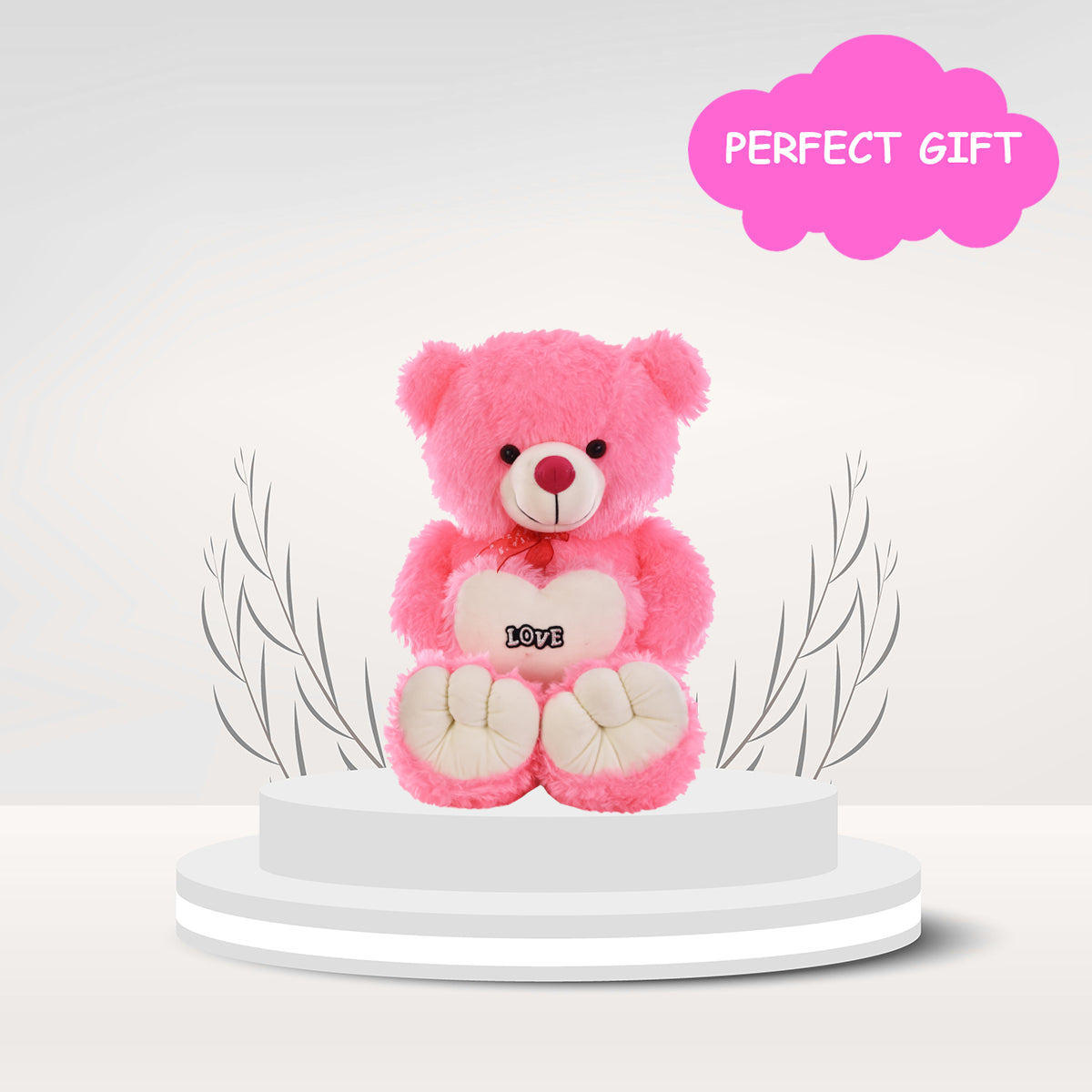 Goldenhub Teddy Bear 60 CM Different With Heart Pink