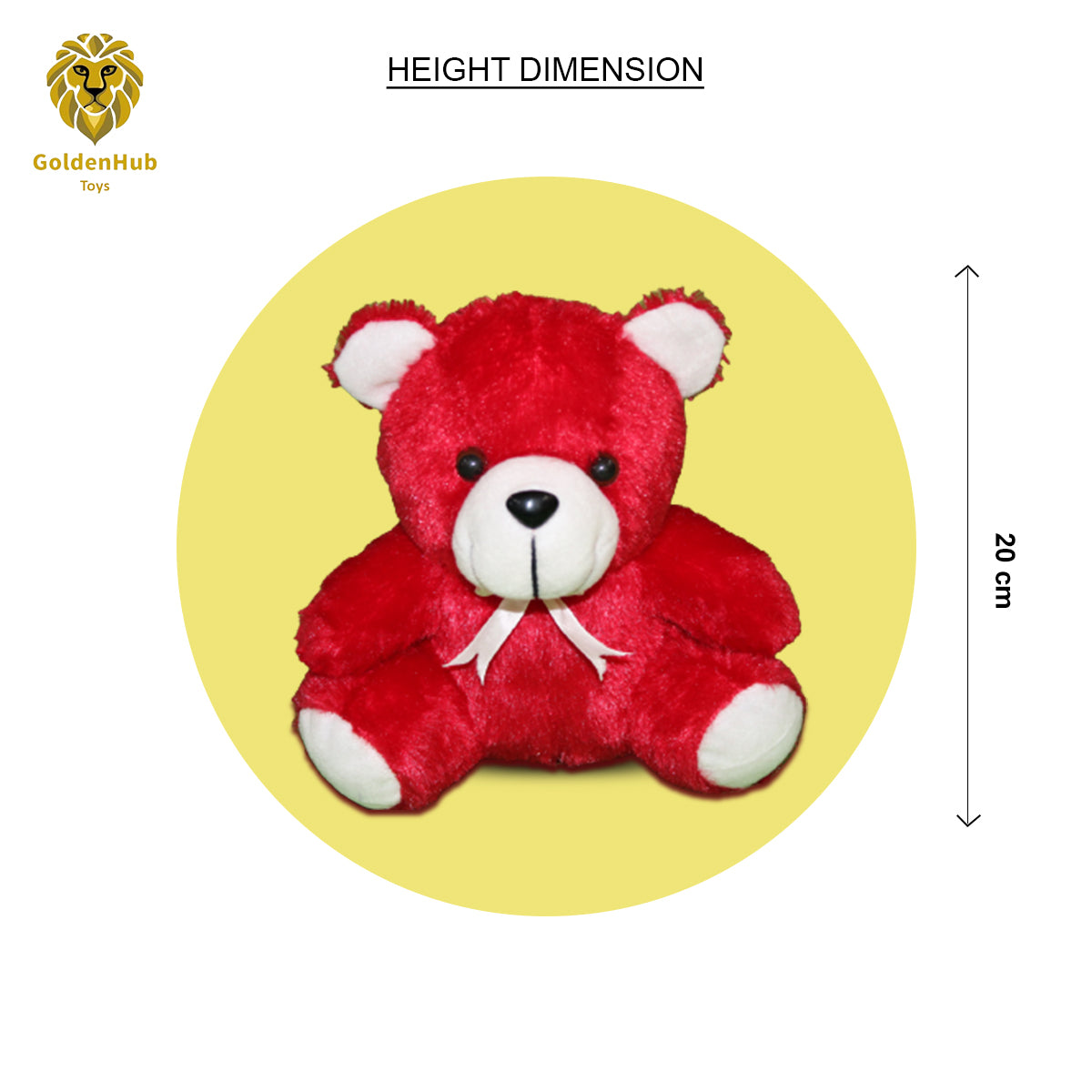 Goldenhub Red Teddy Bear 20 CM