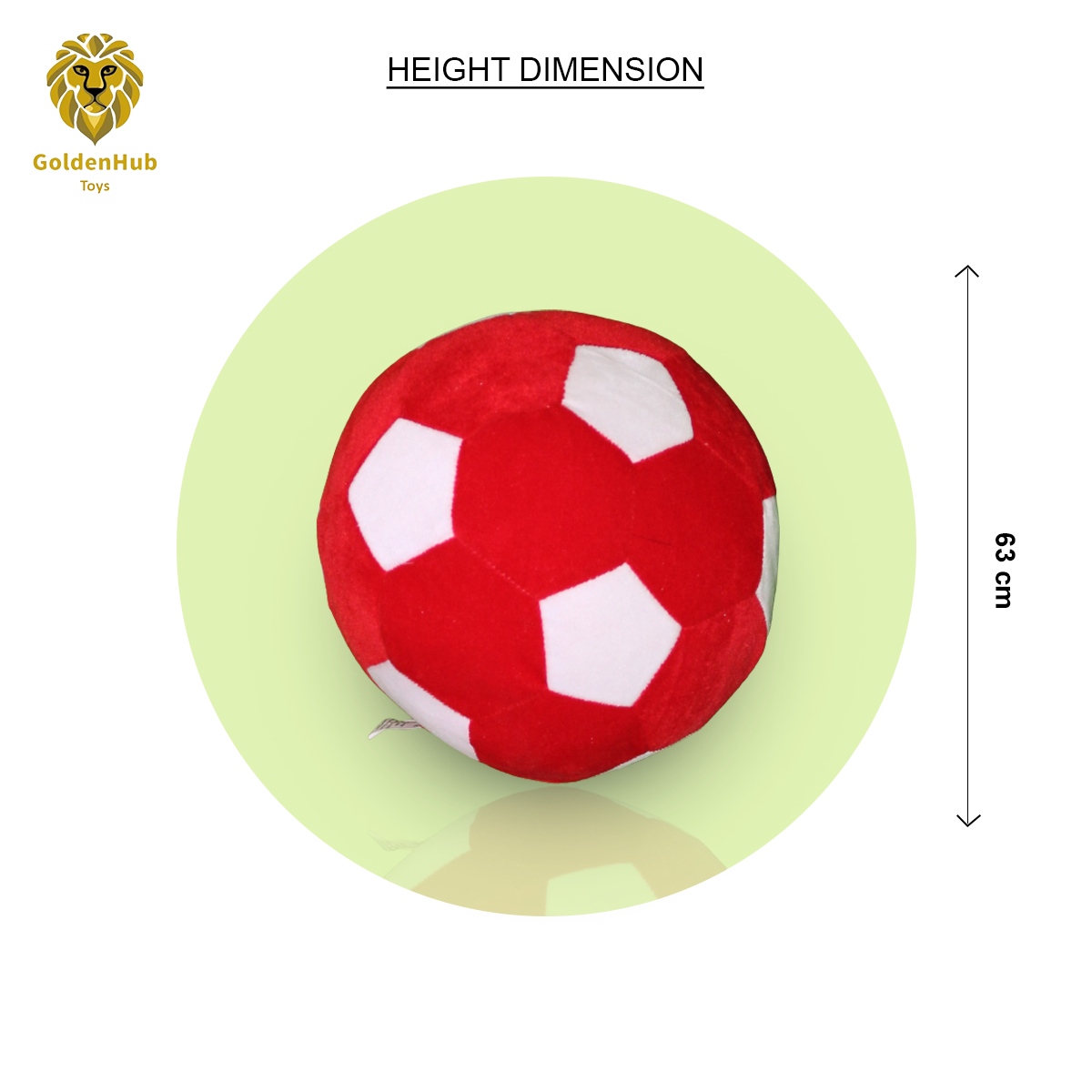 Goldenhub Teddy Football 75 cm Red/White