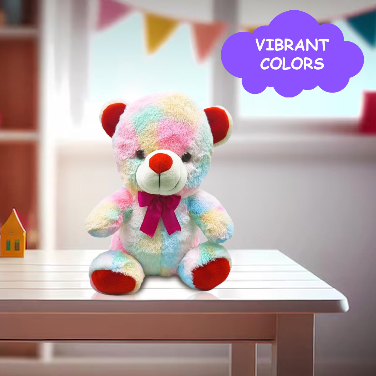 Goldenhub Rainbow Colour Teddy Bear 30 cm