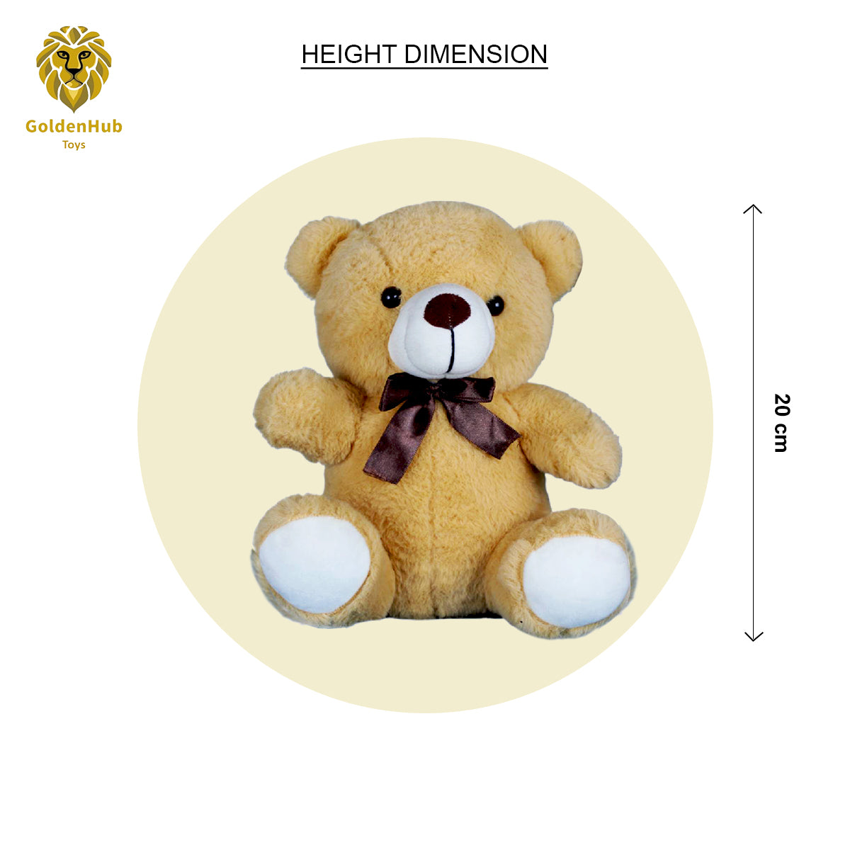 Goldenhub Toys Premium Teddy Sitting 20 cm