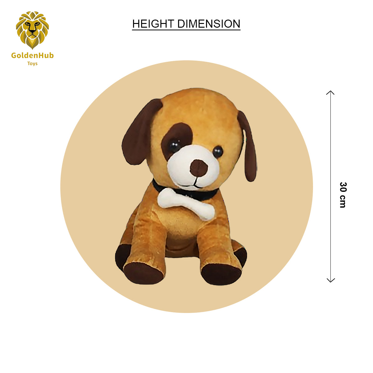 Goldenhub Toys Hunter Dog With Bone 30 CM