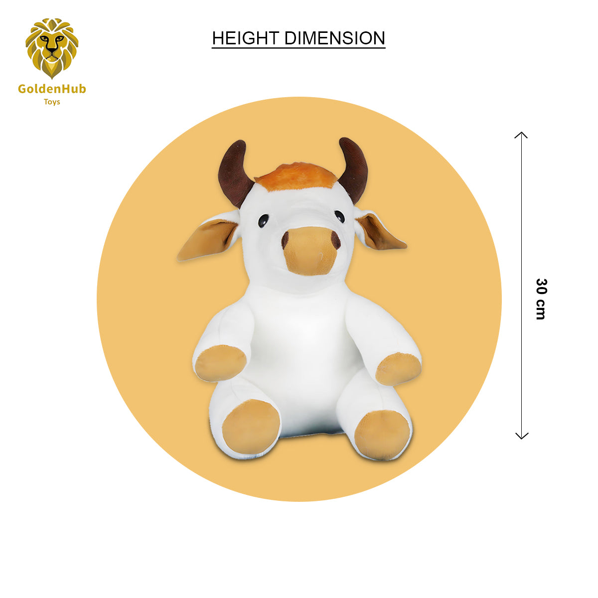 Goldenhub Teddy Soft Plush Sitting Cow