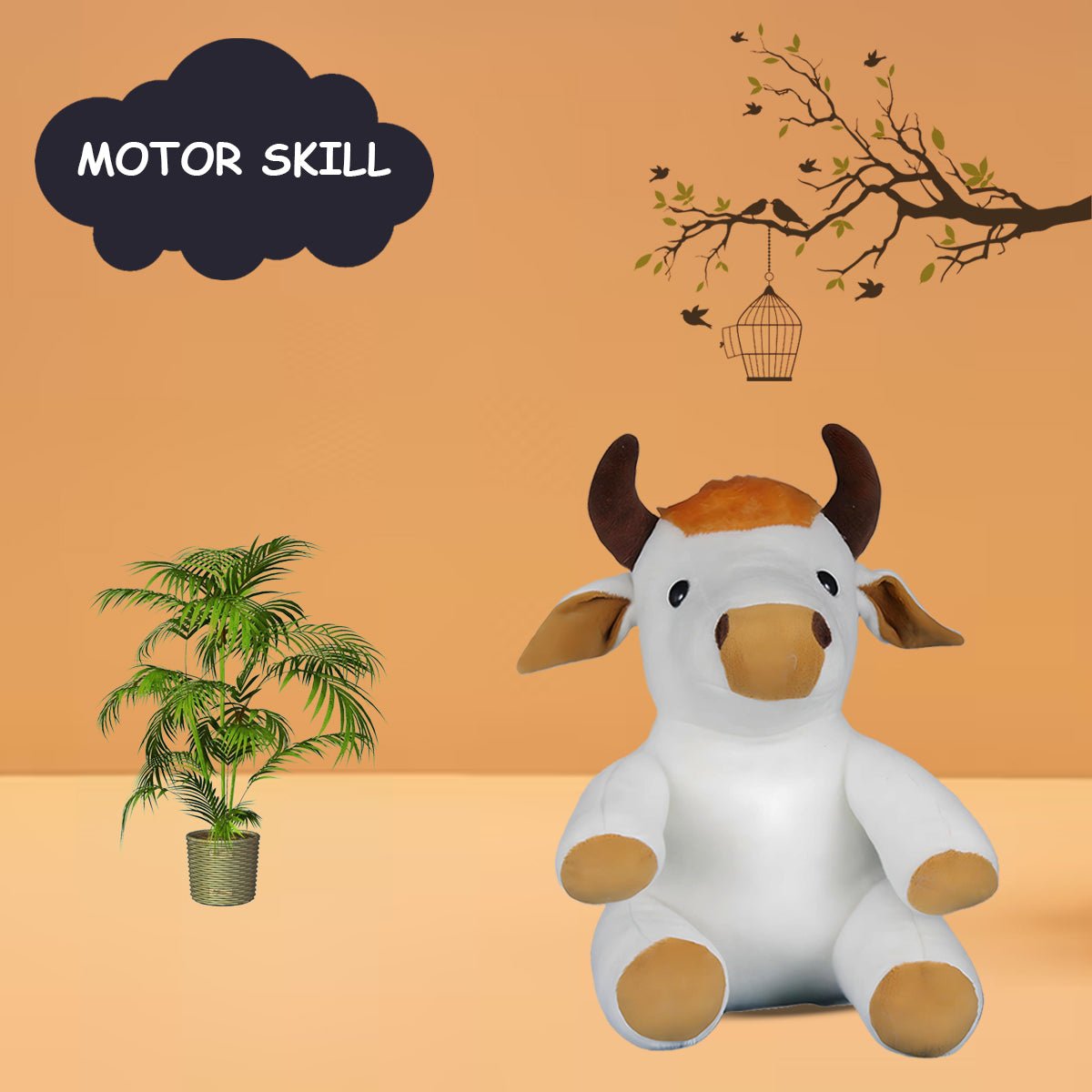 Goldenhub Teddy Soft Plush Sitting Cow