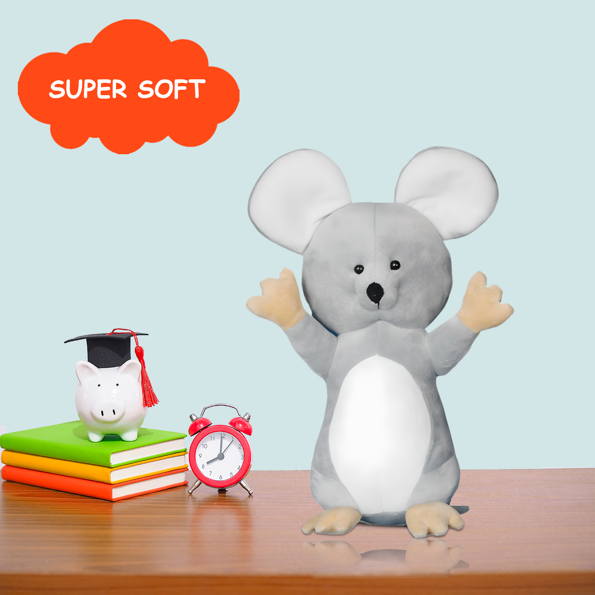 Goldenhub Super Soft Teddy Standing Mouse Toys for Kids