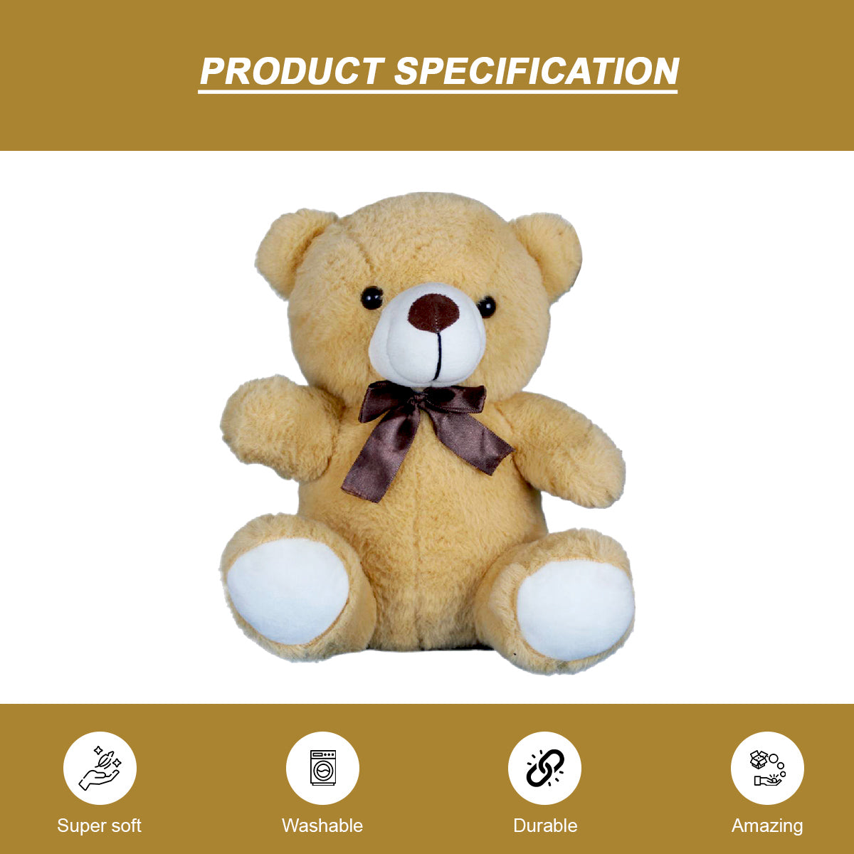 Goldenhub Toys Premium Teddy Sitting 20 cm