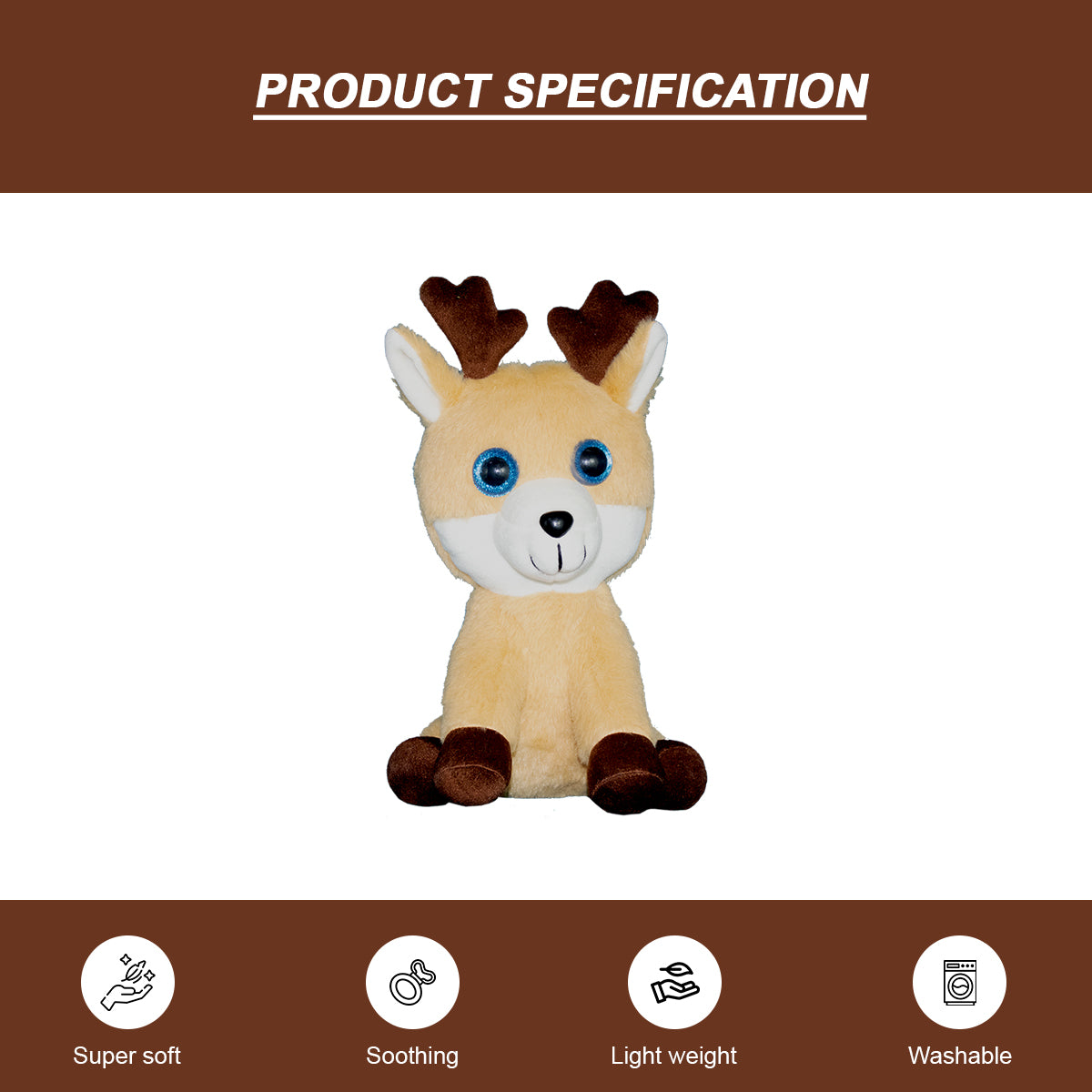 Goldenhub Toys Reindeer Plush Soft Toy