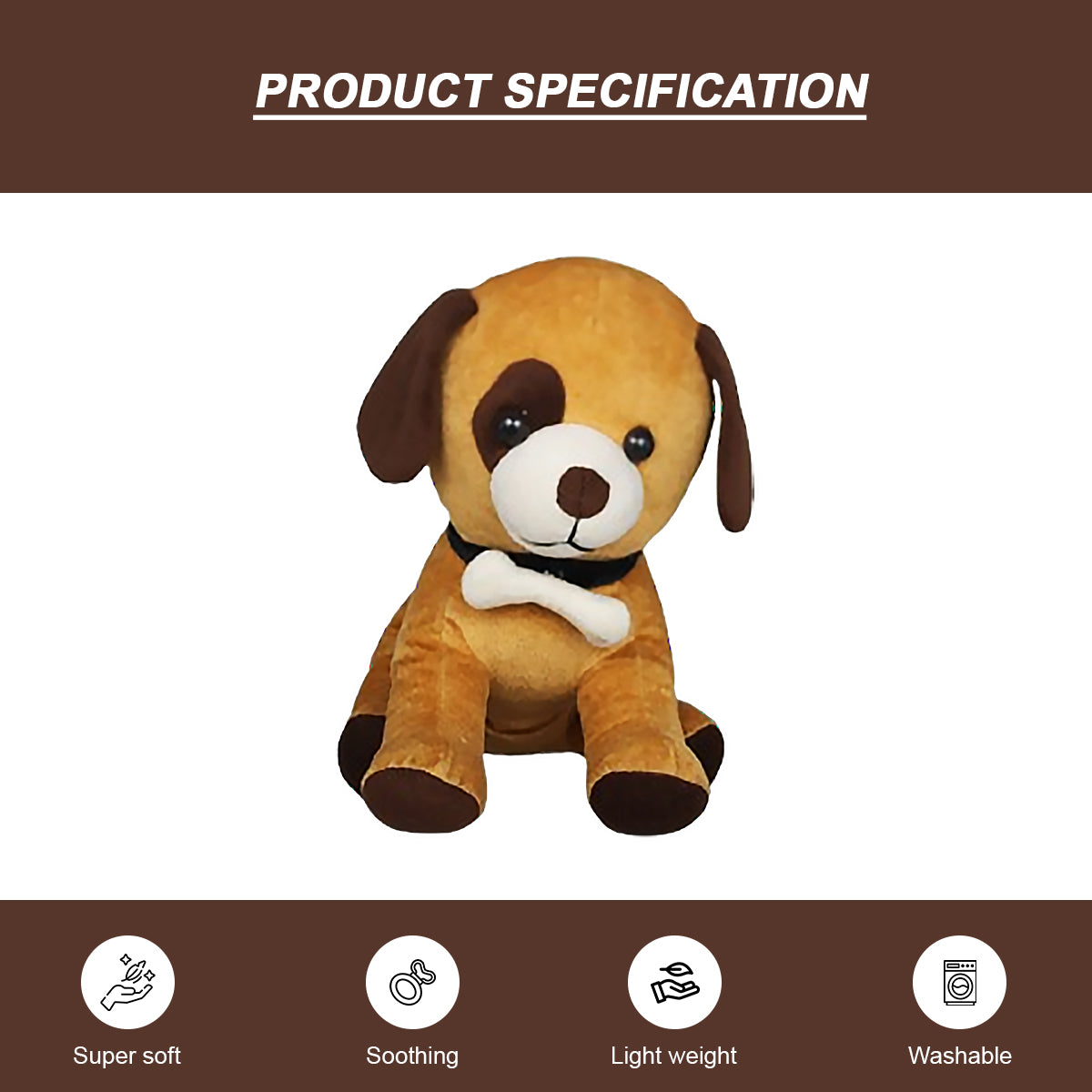 Goldenhub Toys Hunter Dog With Bone 30 CM