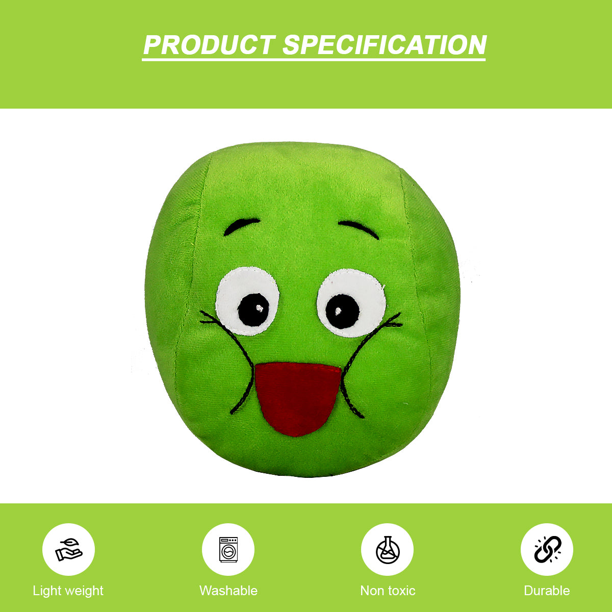 Goldenhub Toys Smily Cushion With Blinking Eyes 15 CM