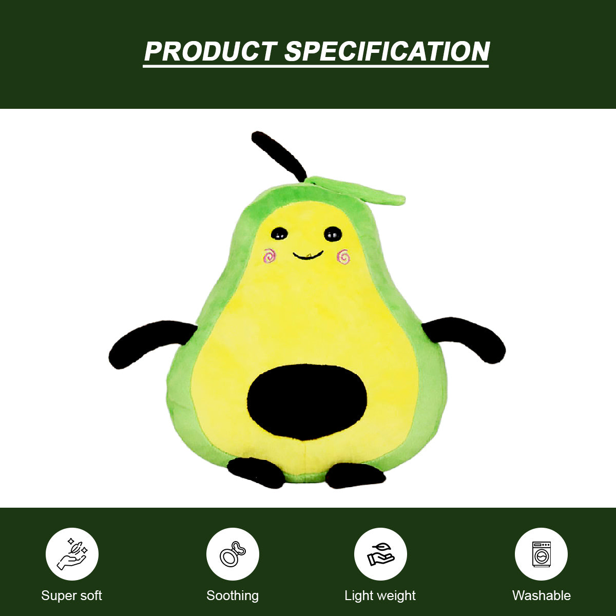 Goldenhub Toys New Trendy Avocado Soft Toys