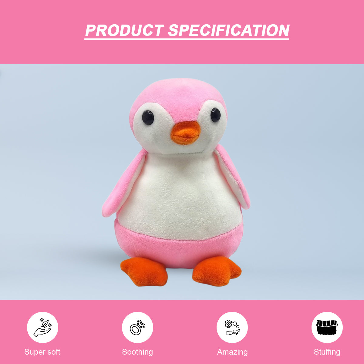 Goldenhub Teddy Pink Cute Penguine 20 cm